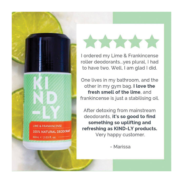 Lime & Frankincense - 100% Natural Deodorant