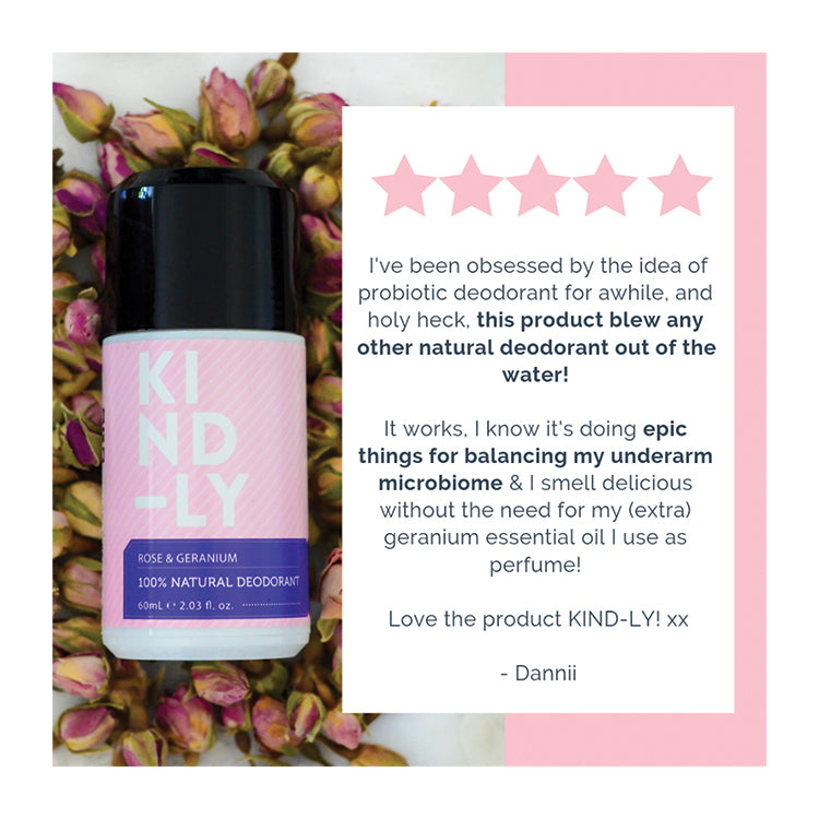 Rose & Geranium - 100% Natural Deodorant
