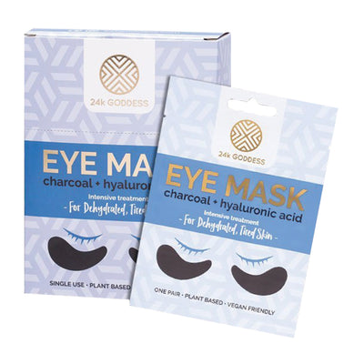 Charcoal + Hyaluronic Acid Eye Mask - 24K Goddess 4 Pack